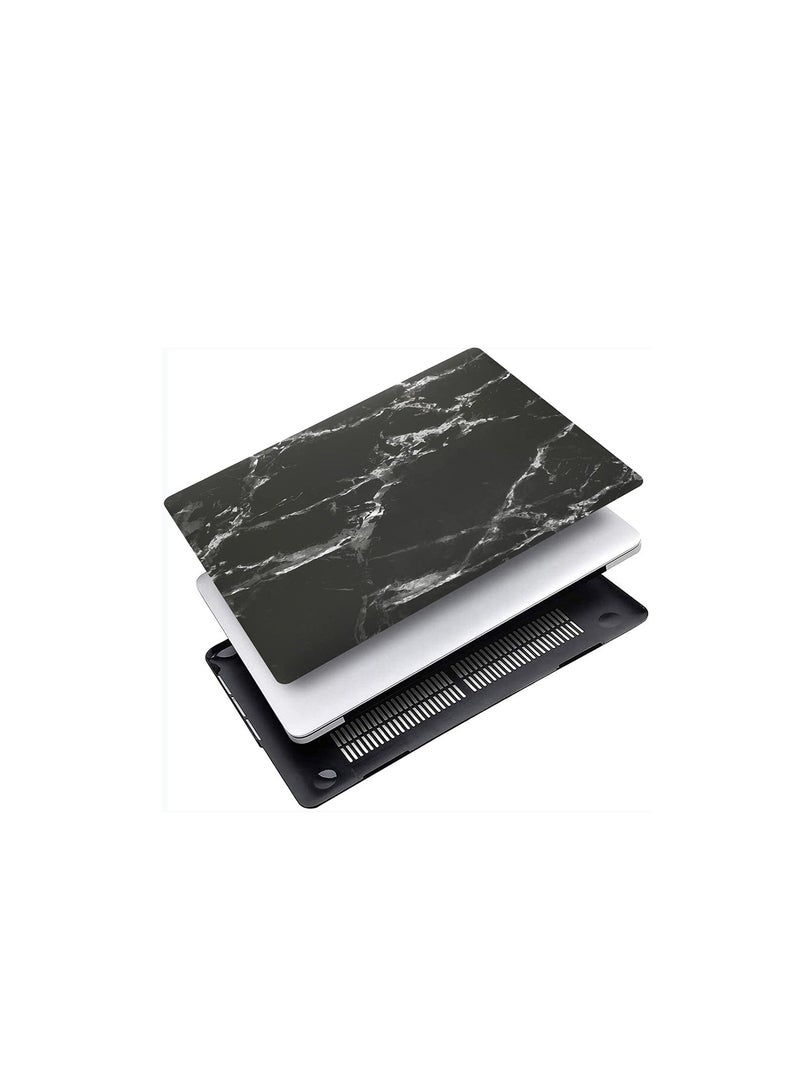 Ntech Hard Case Cover For Apple MacBook Pro With Retina Display A1706/A1708/A1989/A2159/A2251/A2289 (2017/2016) 13-Inch Black Marble/Clear  - Image 3