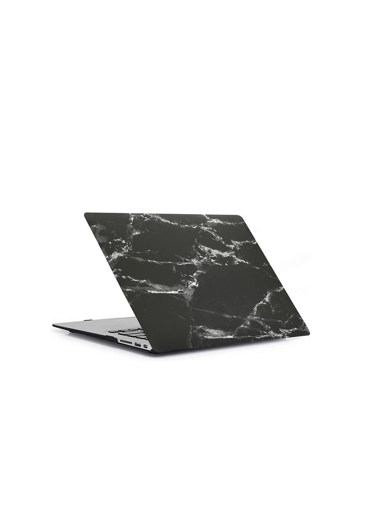 Ntech Hard Case Cover For Apple MacBook Pro With Retina Display A1706/A1708/A1989/A2159/A2251/A2289 (2017/2016) 13-Inch Black Marble/Clear  - Image 1