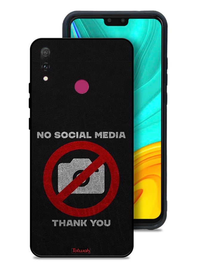 Tolwak Huawei Y9 (2019) Protective Case Cover No Social Media Thank You - Image 1