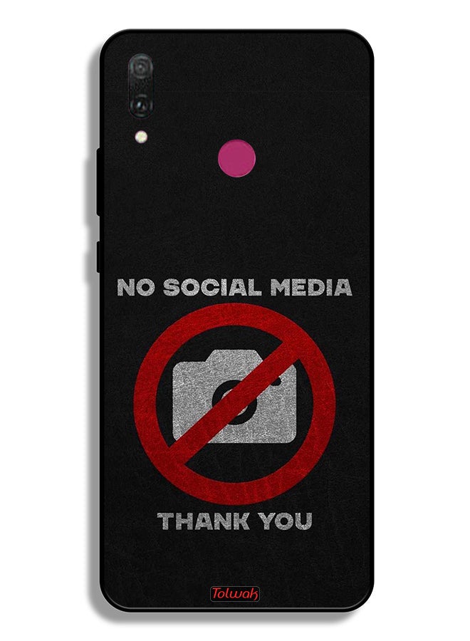 Tolwak Huawei Y9 (2019) Protective Case Cover No Social Media Thank You - Image 2