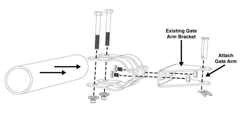Mighty Mule MMTGB Tube Gate Bracket  Silver - Image 3