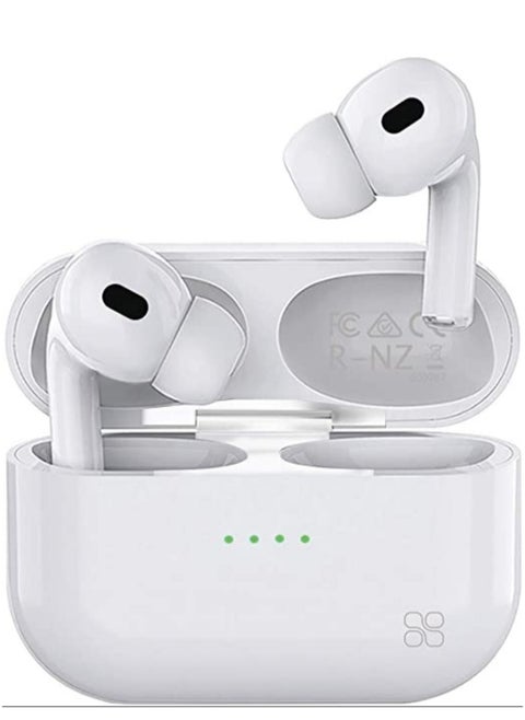 True Wireless Earbuds, Advanced Bluetooth 5.0 Ergonomic Headphones with Mic, 16-Hour Playtime, 240mah Charging Case, Auto-Pairing and Smart-Touch-Control For iPhone 12 Pro/12 Pro Max - White