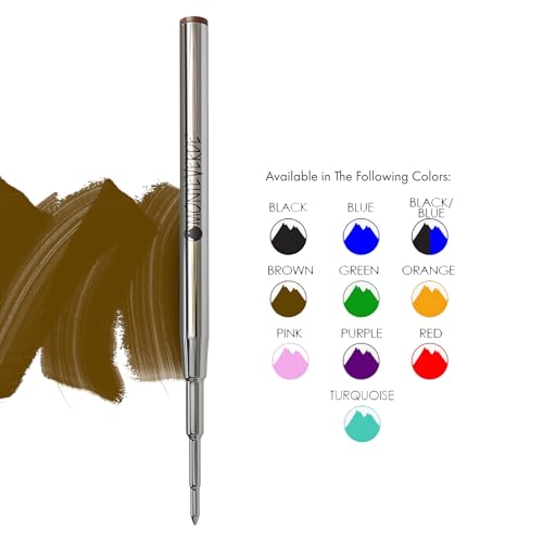 Monteverde USA Soft Ballpoint Refills to Fit Montblanc Pens, Medium Point Brown Ink, Smooth and Elegant Writing, 2-Pack - Image 4