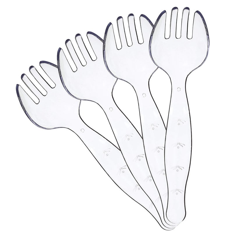 Plasticpro Disposable Plastic Serving Forks Durable Heavy Duty Premium Serving Utensils Clear Pack of 12