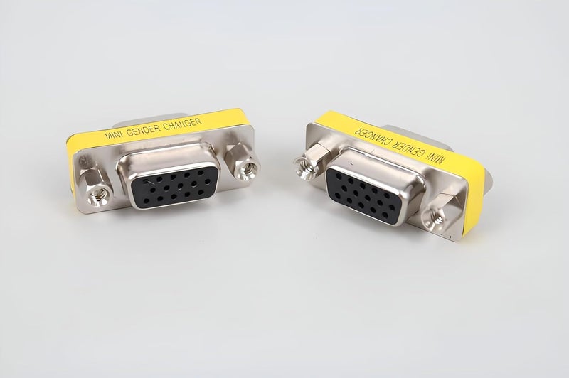 KNEUTRIX VGA SVGA HD15 Female to Female Mini Gender Changer Coupler Adapter (3 Pieces) VGA F/F - Image 2