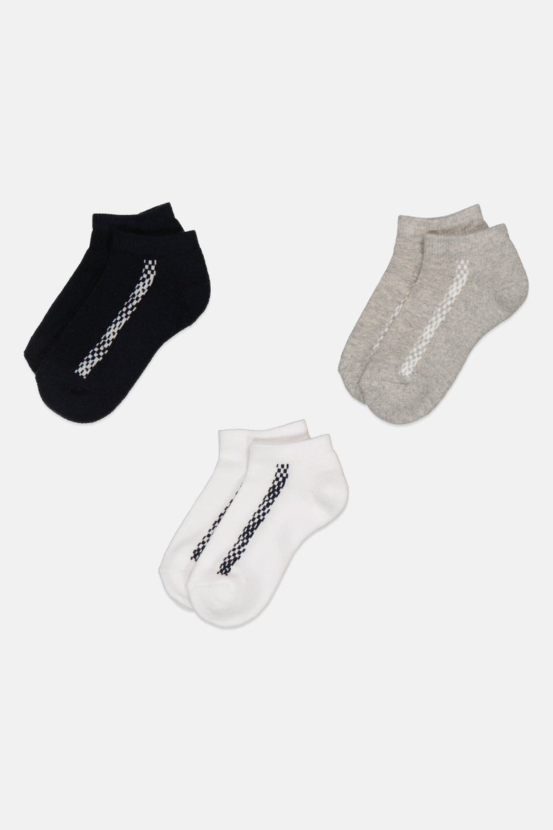 RBX Toddlers Boy 3 Pairs Textured Ankle Sock, Multicolor  - Image 3