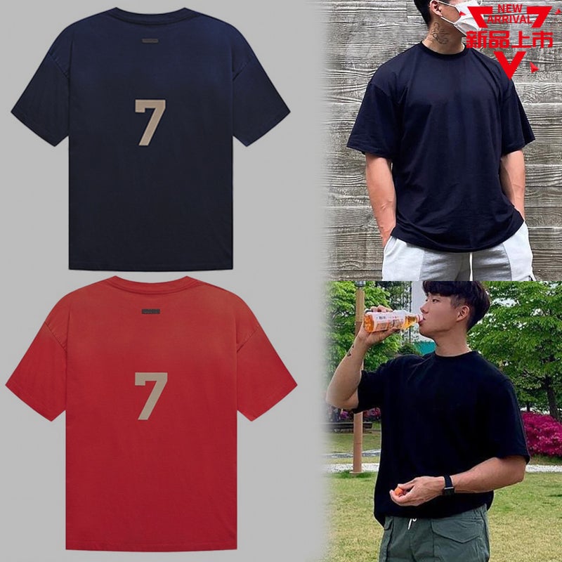 New Style ESS 7 Crewneck Men's Short-sleeved Muscle Fitness Brothers Summer Short-sleeved T-shirt Men's Base Shirt Trendy - Image 2