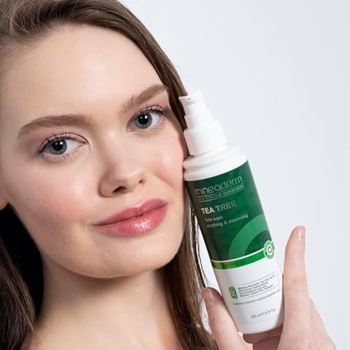 Mineaderm Tea Tree Face Wash for Acne-Prone Skin – Purifying Cleanser with Aloe Vera, Panthenol & Bisabolol – Fights Acne & Controls Oil – Gentle Daily Gel Wash – 200ml - Image 2