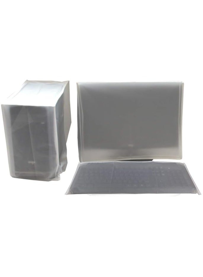 erorex Computer Dust Cover, Monitor +Keyboard+CPU Tower Desktop 3 Pieces Set PC dust Proof Computer Covers Case (19'' Monitor Set) - Image 1