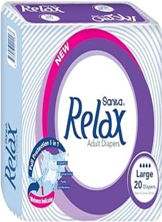 Sanita Relax Adult Diapers Large 20 diapers 