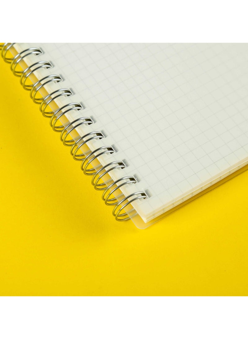 Generic - Spiral Notebook, A5 Thick Plastic Translucent Frosting Hardcover Graph Paper 80 Sheets -160 Pages Journals for Study and Notes - Image 1