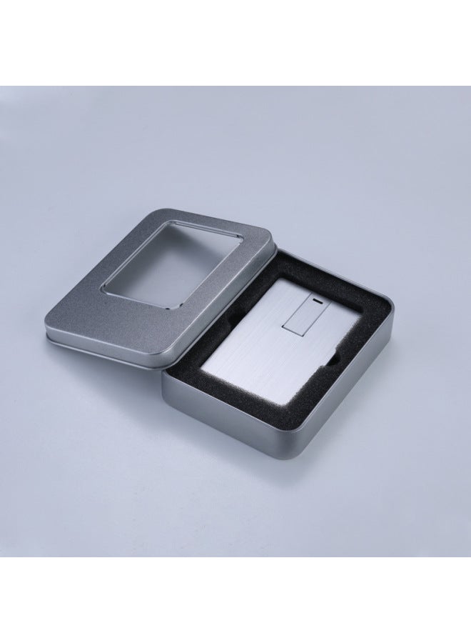 Business Metal Card U Disk 32g Metal Business Card U Disk Exclusive Creative U Disk 64g Gift U Disk Custom Logo-Color:Rose Gold-Capacity:32GB - Image 5