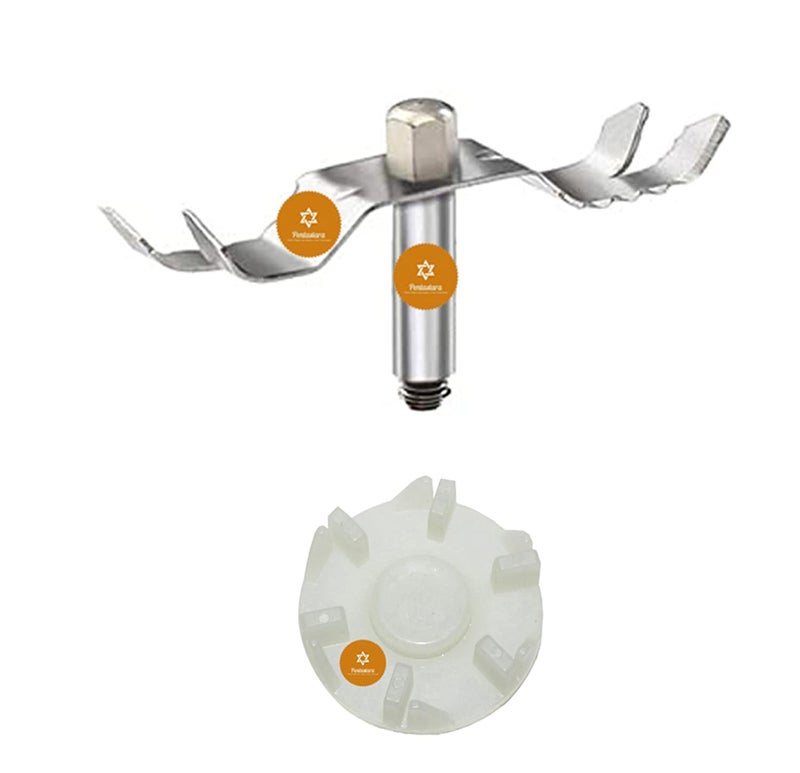 PENTASTARAMixer Grinder CHUTNEY JAR BLADE SET WITH6 TEETH JMG COUPLER Mixer Grinder Rotary Switch Plastic Switch Control Knob Fits Bajaj Pigeon USHA Orient INALSA Singer RICO Prestige Etc - Image 3
