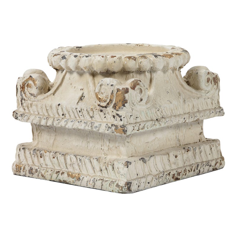 SOFE Column Pedestal Stand for Decoration Display, Distressed White Small Plant Stand, Large Candle Stand, Column Side Table, Classic Plinth Bases for Wedding Party Home Garden - Image 2