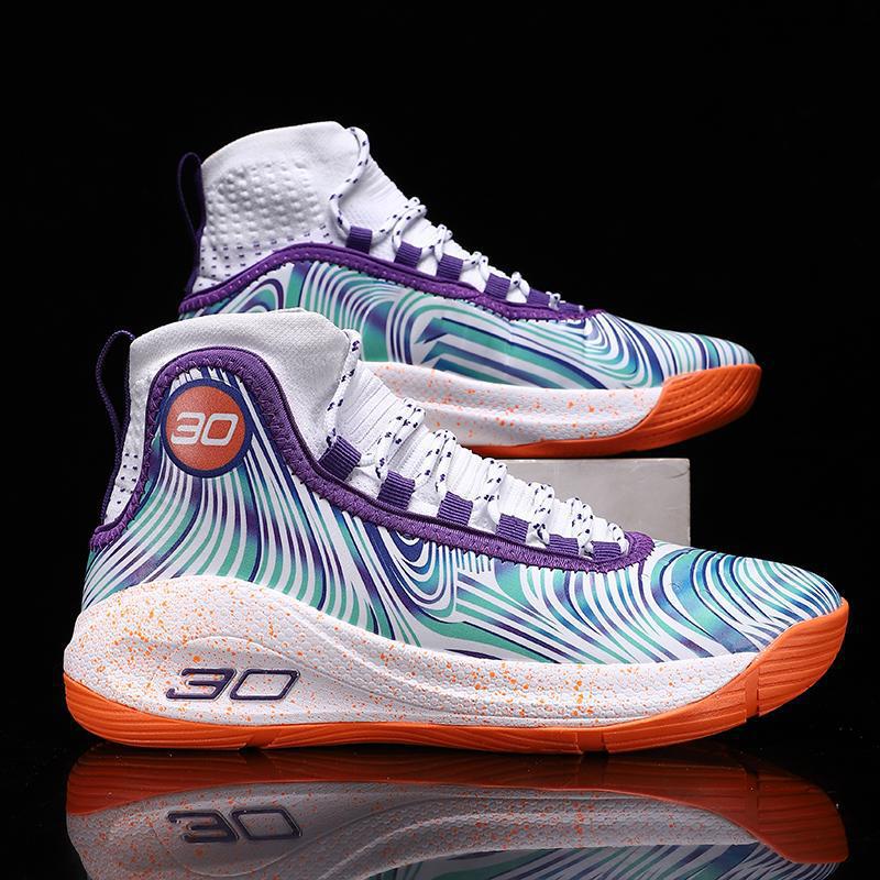 أحذية كرة السلة كاري 8 جيل أحذية رجال عالية القمة احترافية أوين 9 أحذية كاوبى للإناث طلاب المرحلة الابتدائية والمتوسطة حذاء رياضي 10 802 ضوء القمر كاري 8 - Image 5