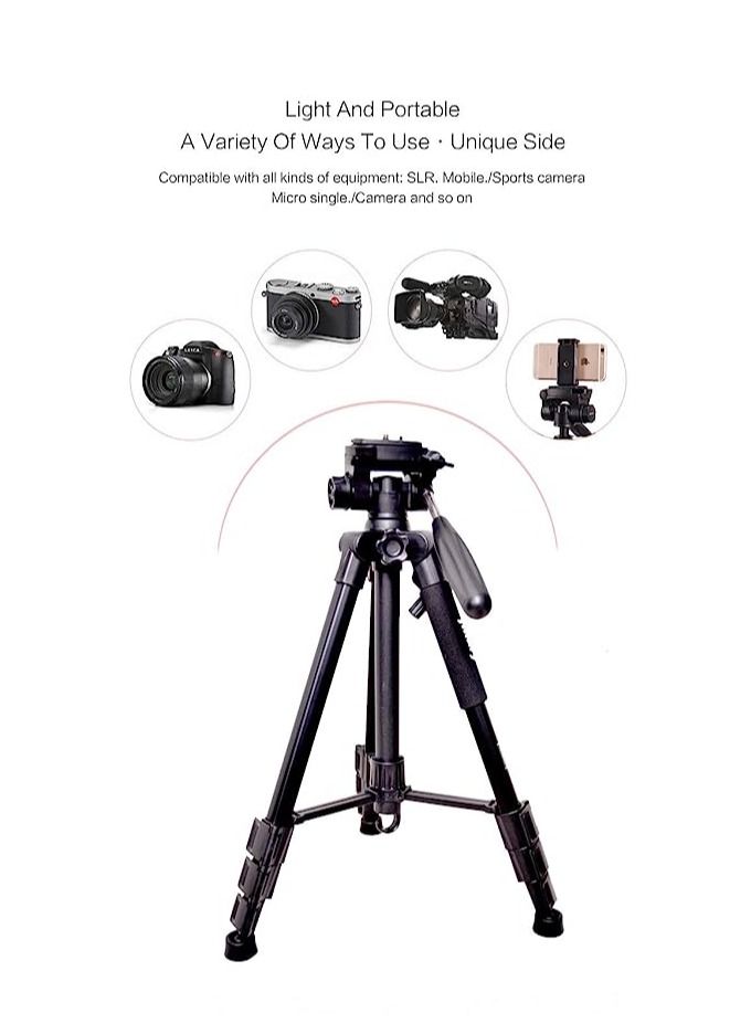 Jmary KP-2234 Professional Aluminium Tripod for All DSLR Cameras (Black) - Image 3