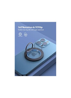 Lamicall Magnetic Phone Ring Holder For Magsafe Magnetic Finger Phone Ring Stand Holder Magnet Ring Grip Compatible With Iphone 12 13 14 15 Pro Max Plus Mini Mag Safe Accessories Misty Black  - Image 3