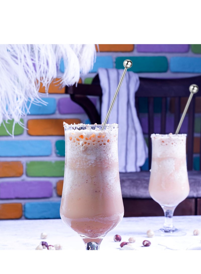 SOLARAE Juice Paddle Drink Stirrers, 6 Pcs 7.6 inch Stainless Steel Coffee Stirrers, Small Rectangular Paddles Reusable Beverage Swizzle Stick for Party Home Office - Image 3