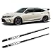 ijuicy 2 PCS Car Body Decoration Decals Waterproof BK Material Sports Style Long Stripes Side Skirt Stickers Vehicle Personalized Decorative Accessories Suitable for Most Car Models Black - Image 2