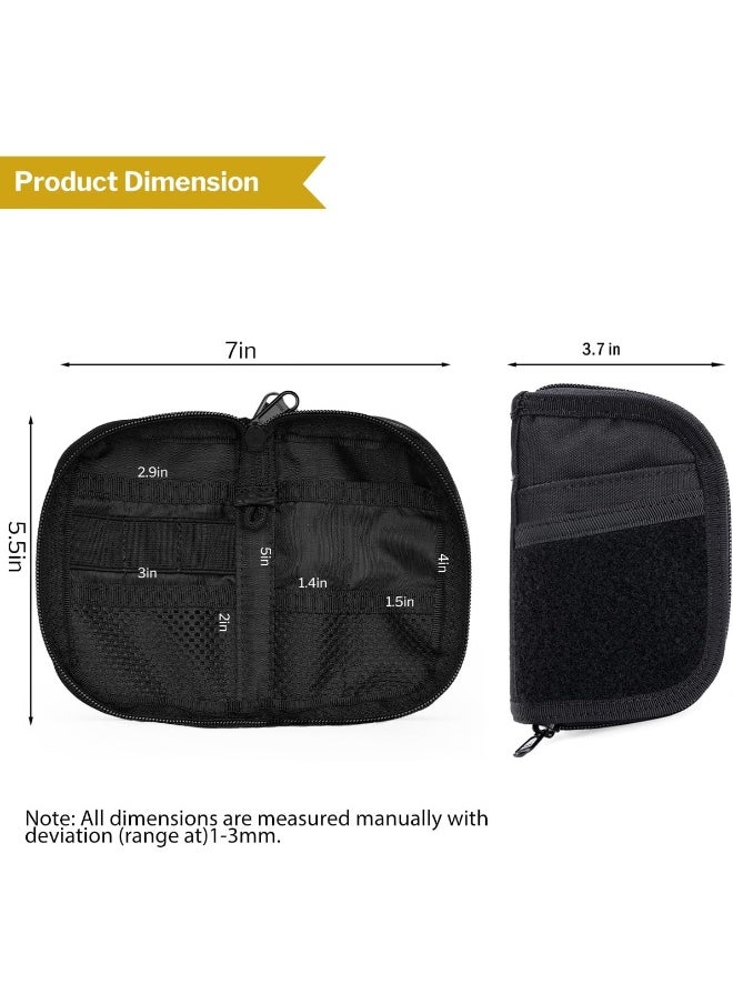 Generic VIPERADE VE10 Tool Pouch, EDC Pocket Organizer for Men, Small EDC Organizer Pouch with 7 Pockets, EDC Pouch Organizer Utility Pouch for Multitools, Nylon Compact Organizer (B-Black,No Foam Padded)  - Image 4