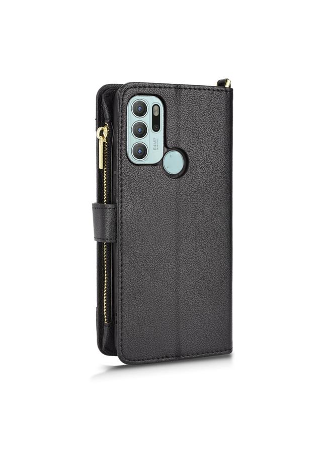 S-TOP Case For Motorola Moto G60s Litchi Texture Zipper Leather Phone Case - Image 3