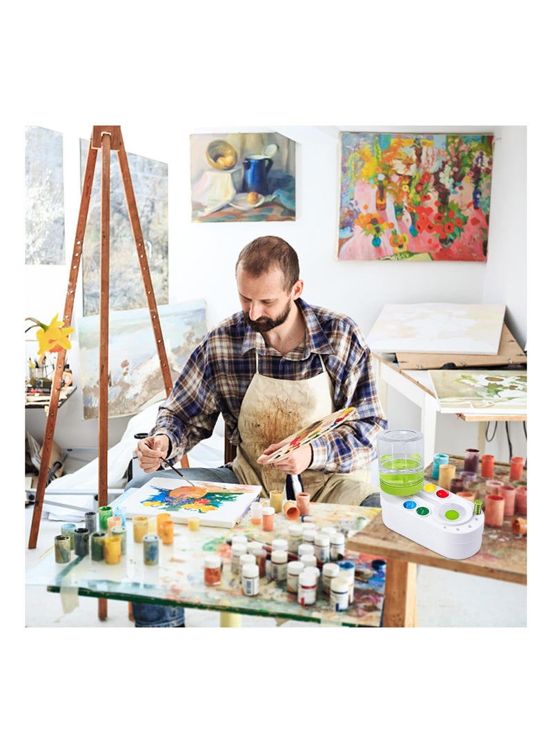 Y&D Brush Rinser, Paintbrush Cleaner Tools, Rinser Cup Painting Running Water Circulation Art Supplies for Acrylic, Watercolor and Based Creative Gift Artist Kids (Green) - Image 5