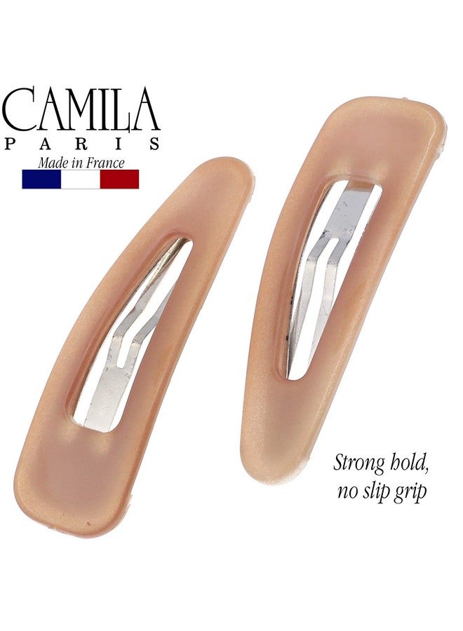 CAMILA Paris Cp3090 French Hair Snap Clip Barrette Hair Slides Clic Clac For Women Styling Girls Side Slidein Metal Snap Pin Hair Accessories For Women. Strong Hold No Slip Grip Made In France - Image 3