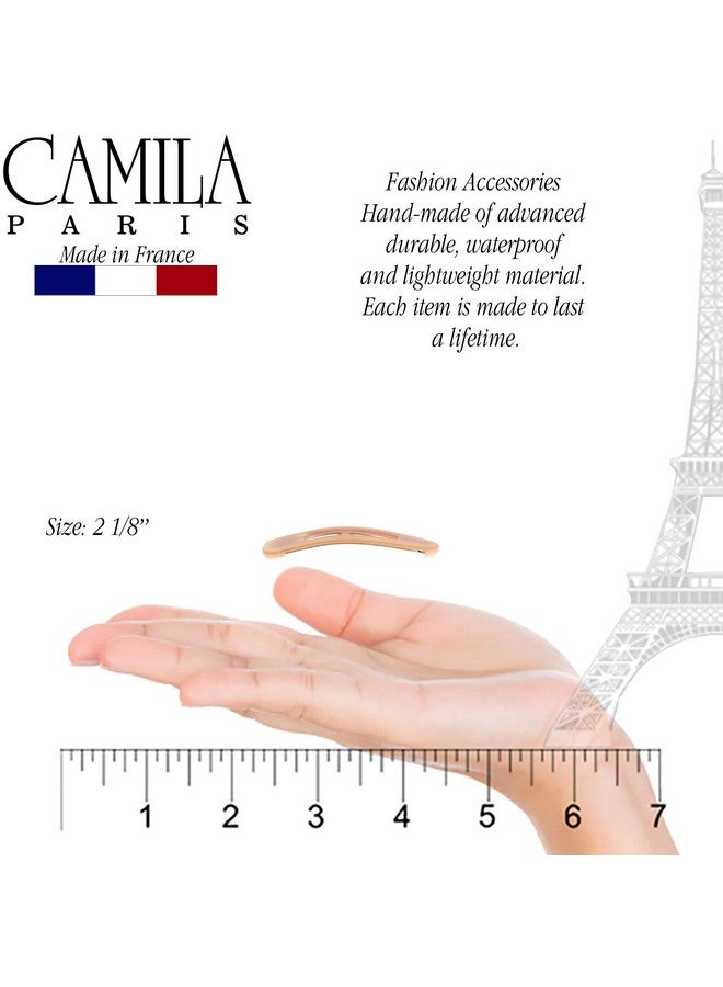 CAMILA Paris Cp3090 French Hair Snap Clip Barrette Hair Slides Clic Clac For Women Styling Girls Side Slidein Metal Snap Pin Hair Accessories For Women. Strong Hold No Slip Grip Made In France - Image 4