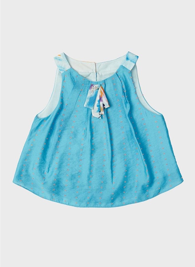 Lia Lea Girl Blue Blouse - Image 4