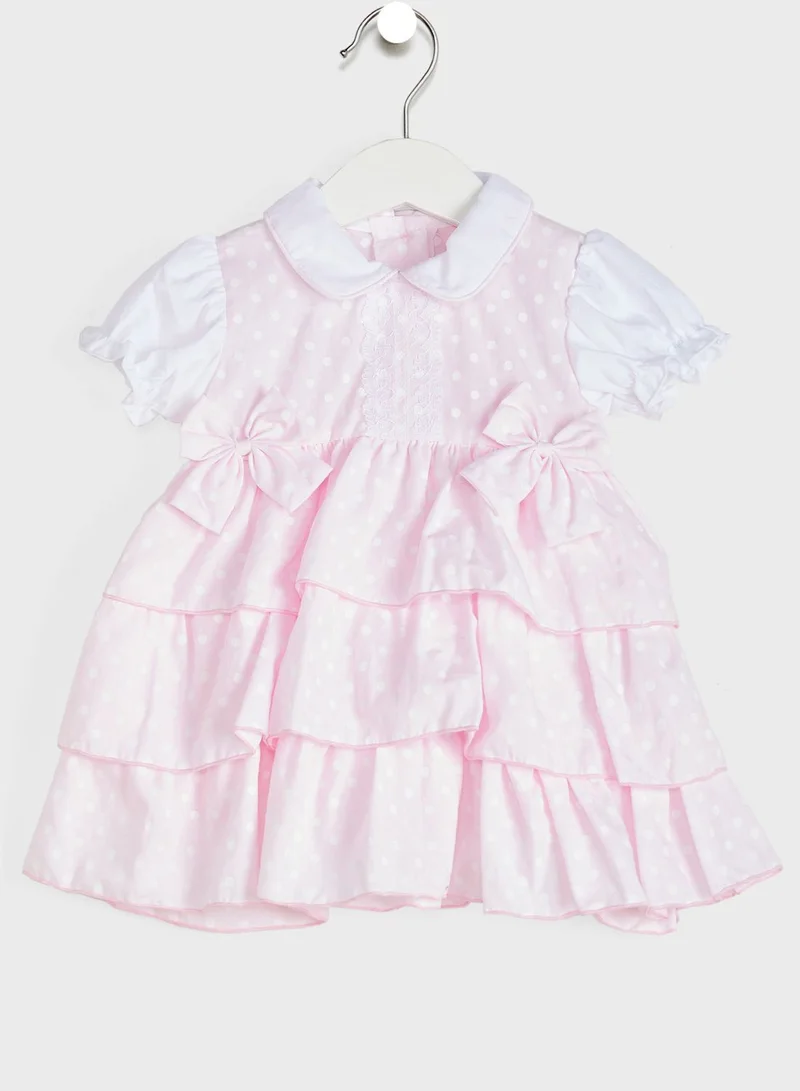 rock a bye baby Infant Dress & Knicker Set With Headband