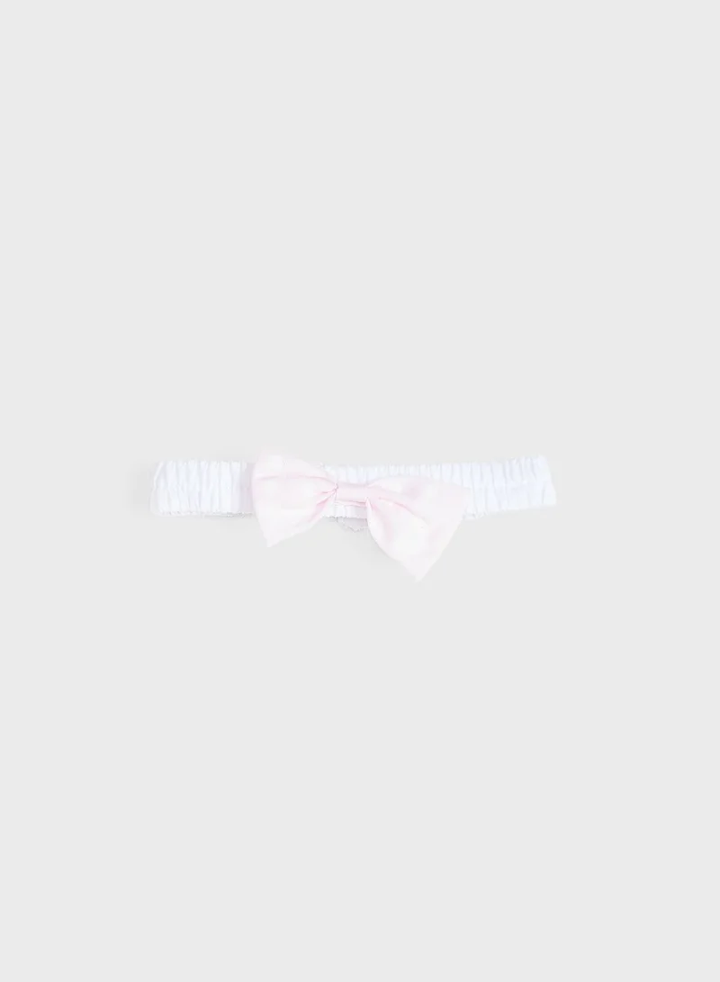 rock a bye baby Infant Dress & Knicker Set With Headband