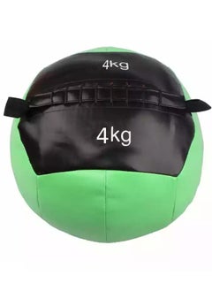 Generic Soft Medicine Wall Ball for Full Body Fitness Exercises 4KG, Green  - Image 1