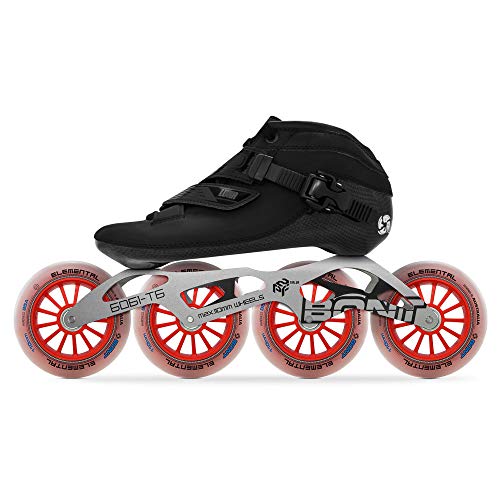 Bont Inline Speed Skating Racing - Luna Skate Boot + 2PF 6061 Frame + Elemental Wheels + ABEC7 Bearings - Youth - Boys - Girls - Men - Women (Pink, 37/5) - Image 4