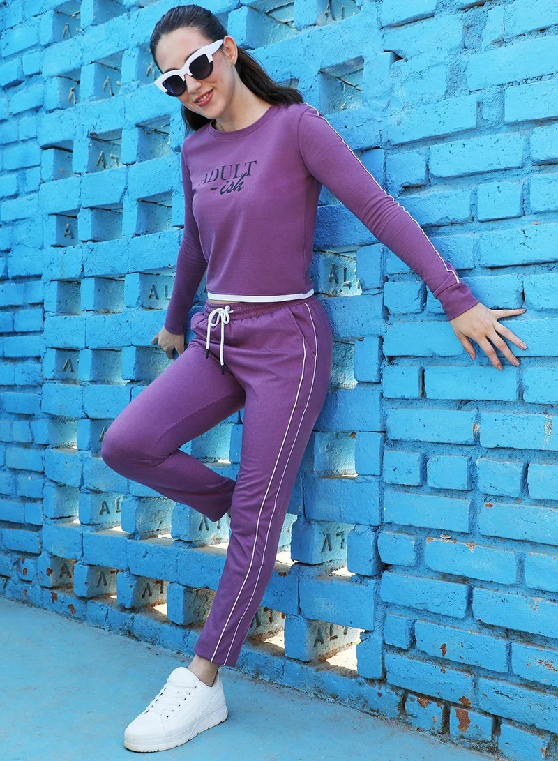 PINACOLADA  Women's Bright Purple Adult-Ish Co-Ord Set for Women | Best Price UAE