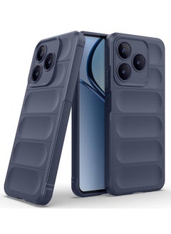 ماركة غير محددة حافظة حماية ممتازة من السيليكون الخلفي متوافقة مع هاتف Realme C63/C61/Note 60 Magic Shield حافظة مقاومة للصدمات مع حماية للكاميرا (أزرق)  - Image 1