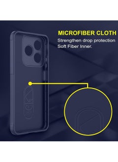 ماركة غير محددة حافظة حماية ممتازة من السيليكون الخلفي متوافقة مع هاتف Realme C63/C61/Note 60 Magic Shield حافظة مقاومة للصدمات مع حماية للكاميرا (أزرق)  - Image 4