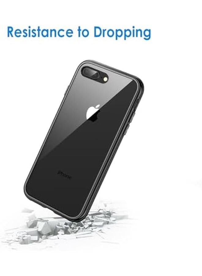 جي تيك جراب لهاتف آيفون 8 بلس وآيفون 7 بلس مقاس 5.5 بوصة، غطاء خلفي شفاف مقاوم للصدمات غير قابل للخدش، أسود - Image 5