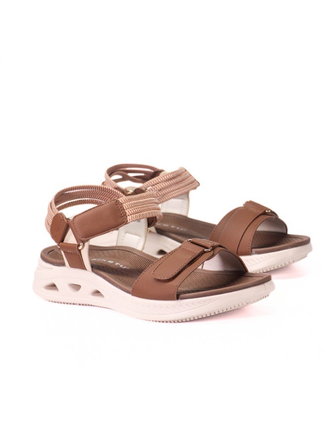 Monami Women’s Comfort Flat Sandals with Adjustable Strap Design, Open Toe Casual Walking Slides with Cushioned Footbed, Lightweight Everyday Summer Footwear for Travel, Outdoor Activities, Casual Wear and Daily Use - Image 4