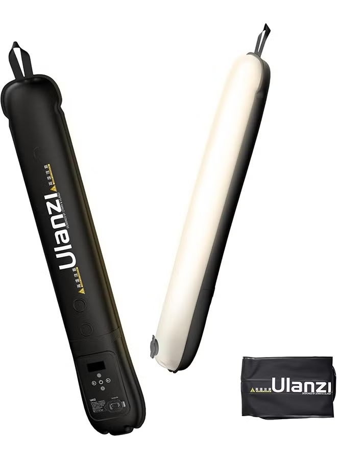 Ulanzi UA12 Bi-Color Inflatable Tube Light, Foldable LED Video Light for Photography, 2700K-6500K, 12W 2500mAh Rechargeable Photography Light Bar 1/4" Mount LED Lighting Wand Stick for Video Shooting - Image 1