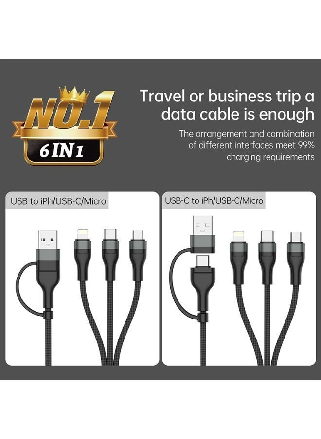 أسبور كيبل  جوال ASPOR AC-38 متعدد المنافذ 6 في 1 – الحل المثالي لجميع أجهزتك - Image 5