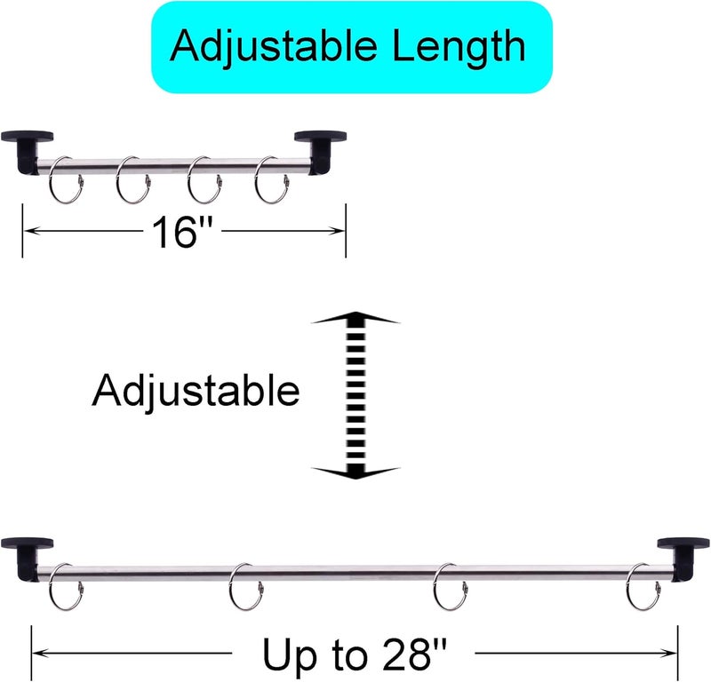 YYST-Type B 29" Ceiling Magnetic Anchor Chart Holder Magnetic Flip Calendar Holder Sign, Banner Holderfor Kids Crafts, Picture, Anchor Charts, Posters W Magnets (W - O Rings -1) - Image 2