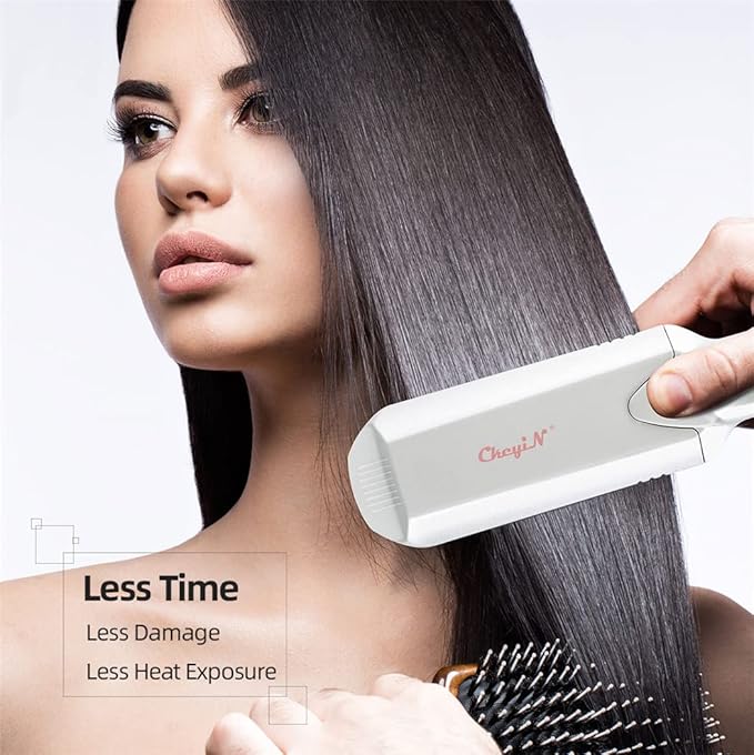CkeyiN مكواة تجعيد الشعر CkeyiN الاحترافية مع قفاز مقاوم للحرارة ودرجة حرارة قابلة للتعديل جهد مزدوج 4 ألواح سيراميك قابلة للتبديل باللون الأسود