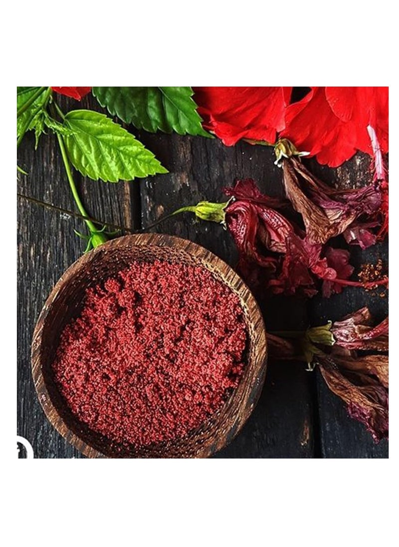 mi nature - Mi Nature Hibiscus Powder Natural And Organic For Hair,Skin And Women's Health / (227G / (1/2 Lb) / 8 Ounces) - Resealable Zip Lock Pouch - Image 1