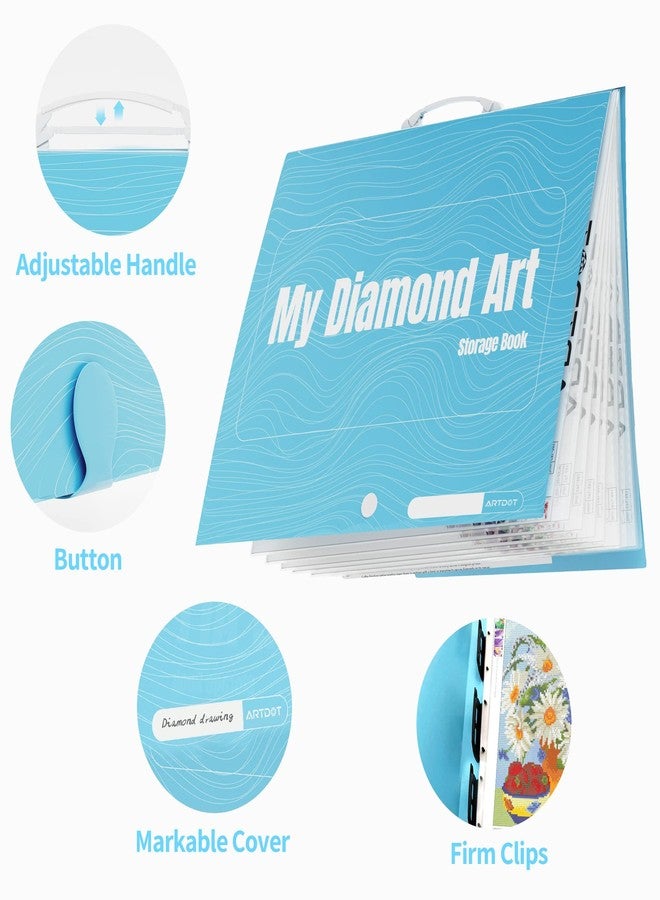 ARTDOT A1 Storage Book for Diamond Painting Kits, Diamond Art Portfolio Folder for Diamond Painting Accessories with 13 Pockets, 26 Views Protectors (34x25.4inches) - Image 3