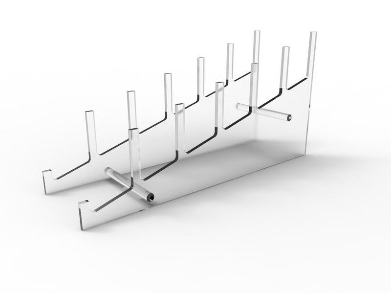 FixtureDisplaysÂ® Large Multiple Plate Display Rack Clear Holder 10748 - Image 5