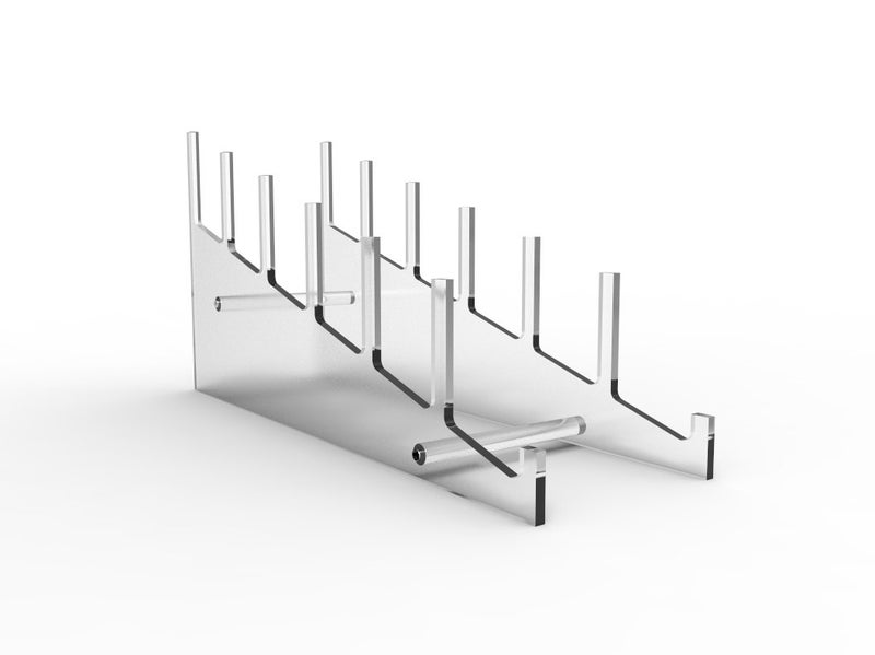FixtureDisplaysÂ® Large Multiple Plate Display Rack Clear Holder 10748 - Image 2