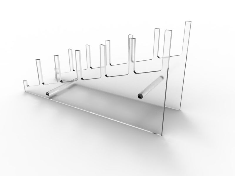 FixtureDisplaysÂ® Large Multiple Plate Display Rack Clear Holder 10748 - Image 4