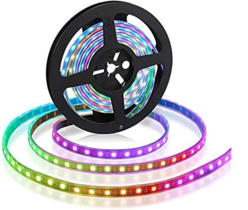 protium مجموعة شريط إضاءة بكسل بروتيوم PC Dream Color WS2812B 5V IP67 مقاوم للماء 60 LEDm مع وحدة تحكم ومصدر طاقة 5م ICRGB28126 - Image 1