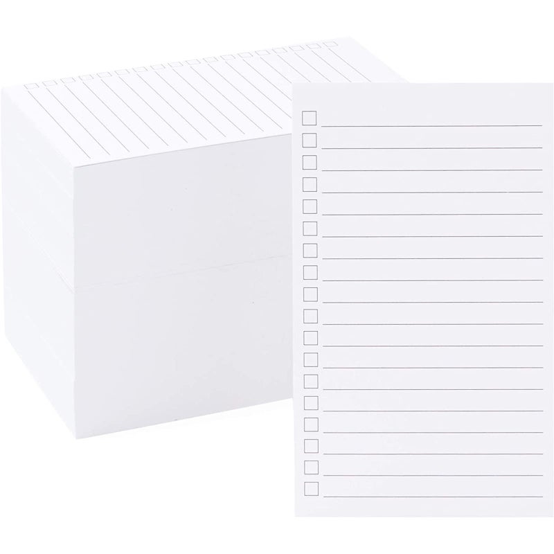 Okuna Outpost 300 Pack Vertical Ruled Index Cards 3x5 with Check Boxes for Daily To Do Checklists and Tasks, Thick Card Stock Office Supplies - Image 1