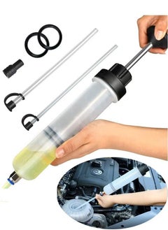 XiuWoo 200cc Fluid Extractor, Automotive Fluid Extractor Pump, Oil Extractor Oil Syringe, Manual Fuel Suction & Filler, Fluid Change Evacuator, Auto Car Brake Fluid Oil Change Replacement Tool  - Image 1